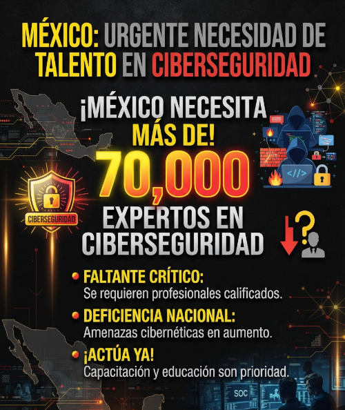México necesita más de 70000 especialistas en ciberseguridad